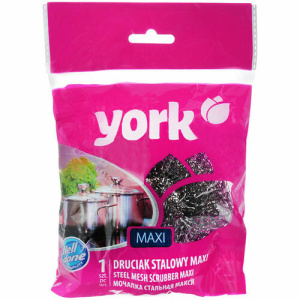 Губка металлическая Стальная Мега YORK 1шт/упак 80шт/кор ТУРЦИЯ Губка металлическая Стальная Мега YORK 1шт/упак 80шт/кор ТУРЦИЯ