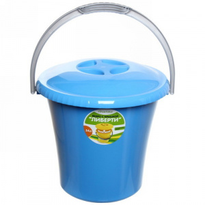 Ведро 14л "Либерти" с крышкой голубое /12/ Ведро 14л "Либерти" с крышкой голубое /12/