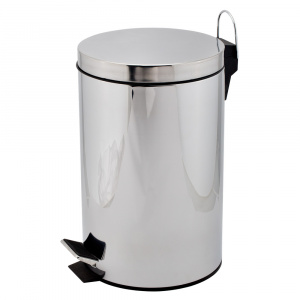 Ведро 20л д/мусора  с педалью, хром, Liying Ведро 20л д/мусора  с педалью, хром, Liying