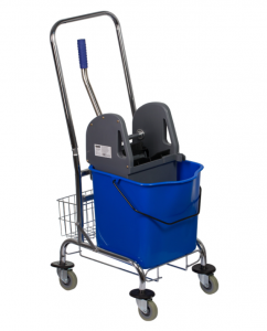 Уборочная тележка 1х ведерная 1х25л Office Clean Professional  металлическая рама с отжимом Уборочная тележка 1х ведерная 1х25л Office Clean Professional  металлическая рама с отжимом