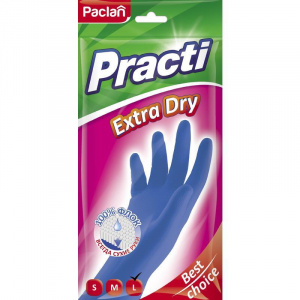 Перчатки латексные Paclan Practi Extra Dry с хлопковым напылением (размер 9, L, 407350) Перчатки латексные Paclan Practi Extra Dry с хлопковым напылением (размер 9, L, 407350)