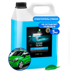 Средство для стекол и зеркал "Clean glass", 5 кг ПЭТ Grass  Средство для стекол и зеркал "Clean glass", 5 кг ПЭТ Grass